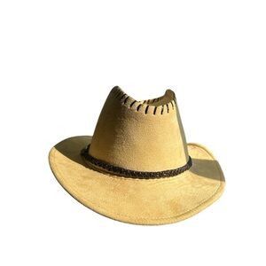 Nora Nico Stylish Tan Cowboy Hat with Braided Detail